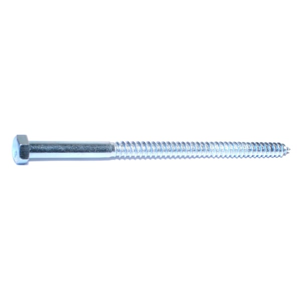 Midwest Fastener Lag Screw, 1/2 in, 9 in, Steel, Zinc Plated Hex Hex Drive, 25 PK 01342 - main